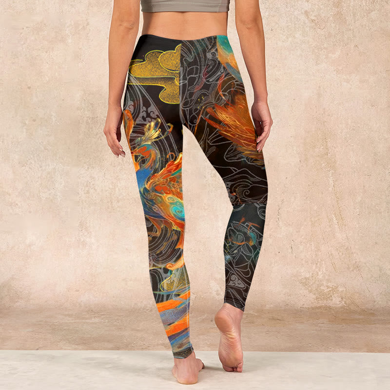 Buddha Stonesバイブラント フェニックス ジムレギンス レディース ヨガパンツ - image 15
