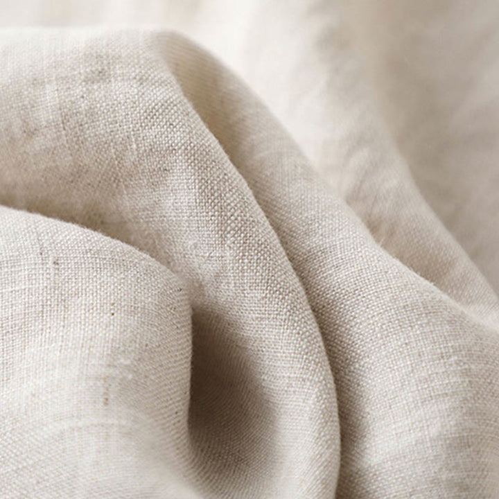 Buddha Stonesカジュアル 無地 サイドプリーツ コットンリネン レディース ワイドレッグパンツ ポケット付き - image 4