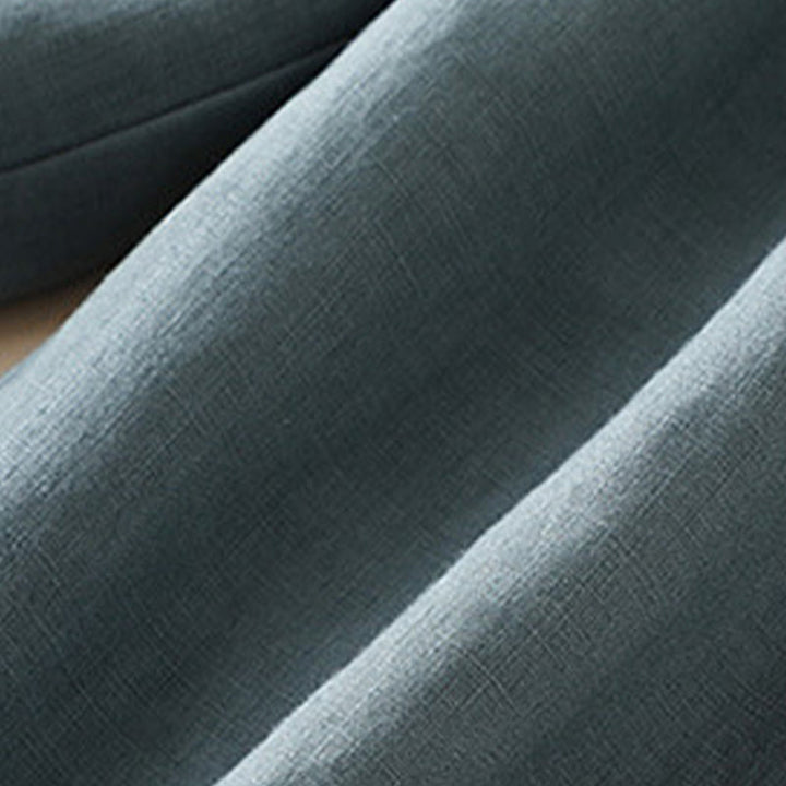 Buddha Stonesカジュアル 無地 サイドプリーツ コットンリネン レディース ワイドレッグパンツ ポケット付き - image 11