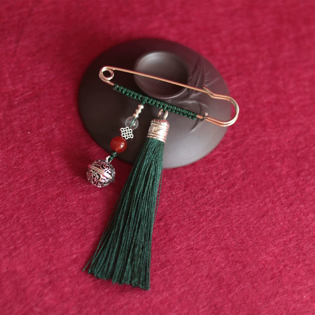 Buddha Stonesのレトロなベルタッセルブローチ