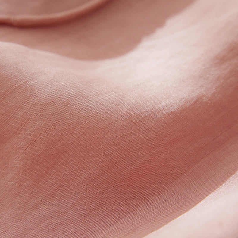 Buddha Stonesカジュアル レディース 刺繍 植物デザイン 七分袖 コットンリネンシャツ - image 5