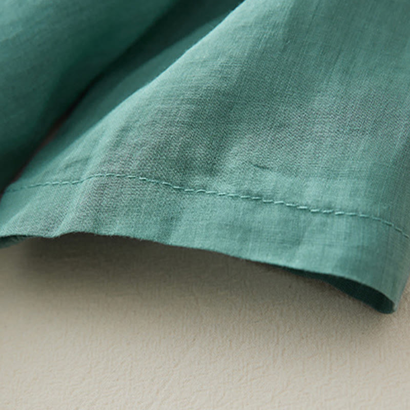 Buddha Stonesカジュアル レディース 刺繍 植物デザイン 七分袖 コットンリネンシャツ - image 25