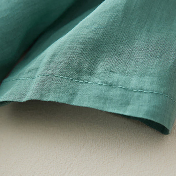 Buddha Stonesカジュアル レディース 刺繍 植物デザイン 七分袖 コットンリネンシャツ - image 25