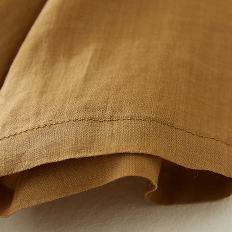 Buddha Stonesカジュアル レディース 刺繍 植物デザイン 七分袖 コットンリネンシャツ - image 18