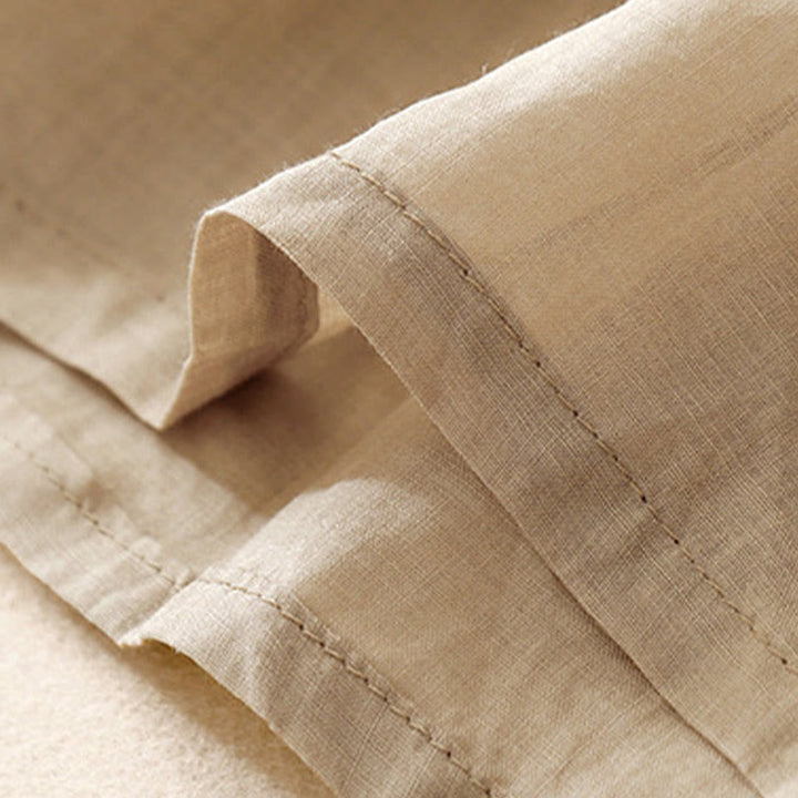 Buddha Stonesカジュアル レディース 刺繍フラワー Vネックデザイン ゆったり 半袖 コットンリネンシャツ - image 17