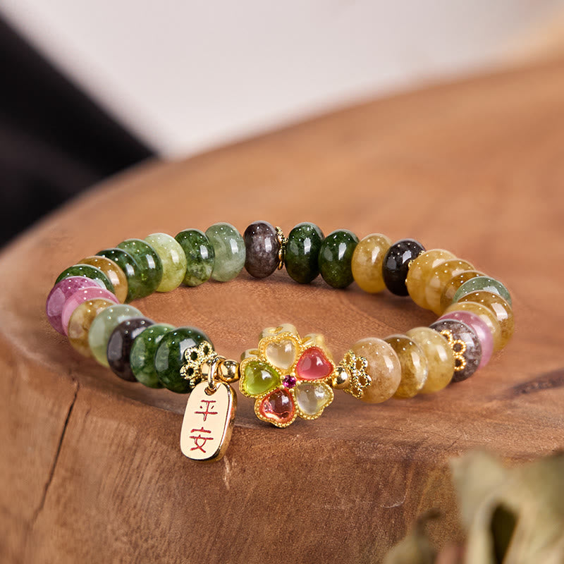 Buddha Stones トルマリン翡翠 安全・健康・愛を願うブレスレット - トルマリン（手首周り：14～16cm） - image 0