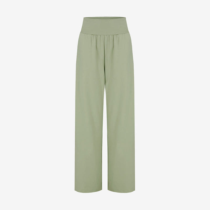 Buddha Stonesカジュアル ルーズ タイダウンヘム 無地 ハイウエスト レディース ライカパンツ ポケット付き - image 7