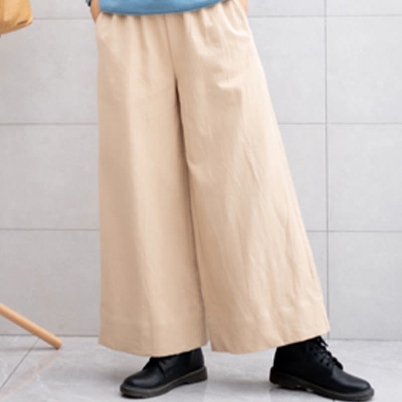 Buddha Stonesカジュアル 無地 ゆったり レディース ラミー ワイドレッグ パンツ ポケット付き - ビスク - US6、 UK/AU10、 EU38 (L) - image 20