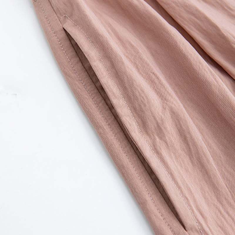 Buddha Stonesカジュアル 無地 ゆったり 高伸縮性 お腹サポート レディース ビスコース ワイドレッグパンツ ポケット付き - image 14