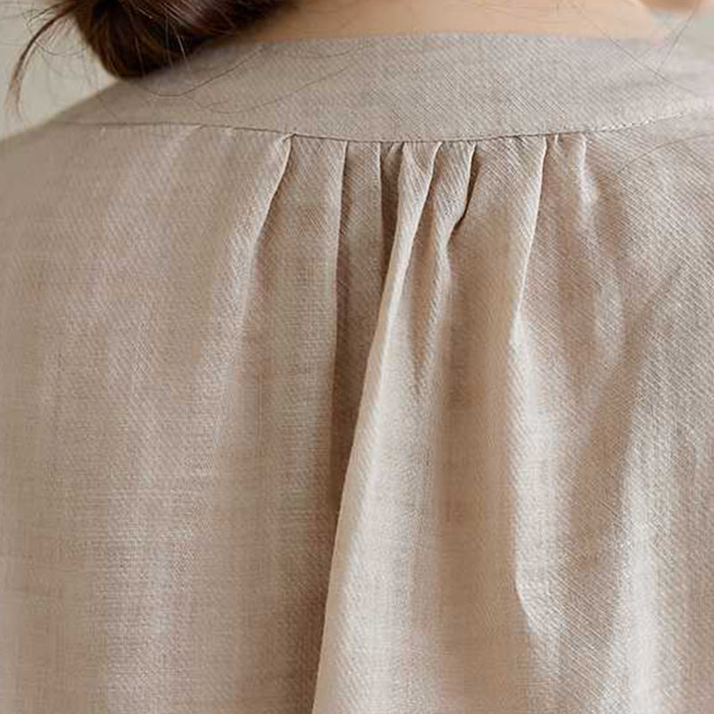 Buddha Stones2点セット コットン刺繍 花柄 シャツ トップパンツ 瞑想 禅 太極拳 ウェア レディース セット - image 22