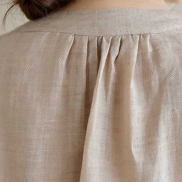 Buddha Stones2点セット コットン刺繍 花柄 シャツ トップパンツ 瞑想 禅 太極拳 ウェア レディース セット - image 22