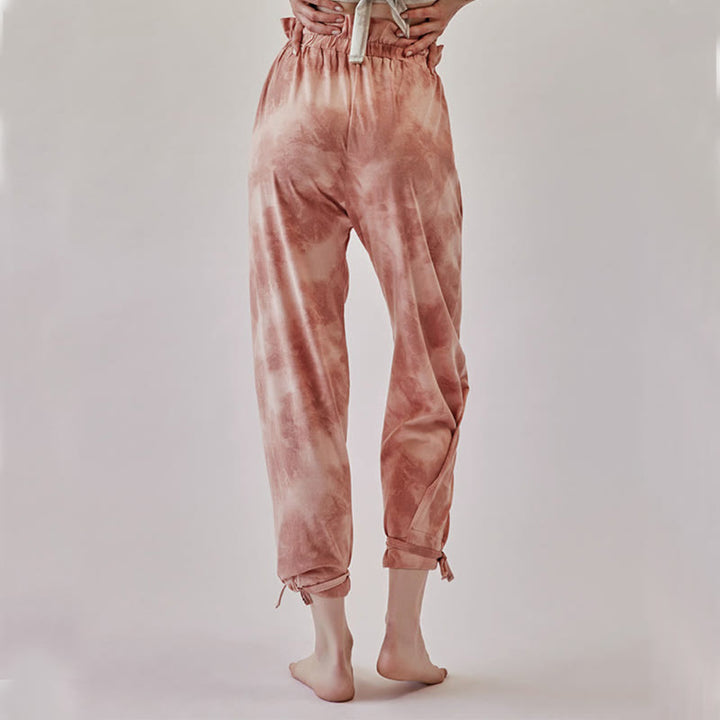 Buddha Stonesカジュアルトラウザー レッグタイ インクプリント レディース スパンデックスパンツ - image 5