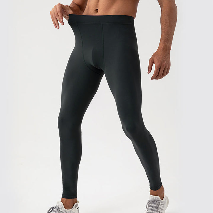 Buddha Stonesプレーン ハイウエスト 伸縮性 通気性 スポーツ メンズ レギンス パンツ - ダークグレー - US/UK/AU44、 EU54 (2XL) - image 16