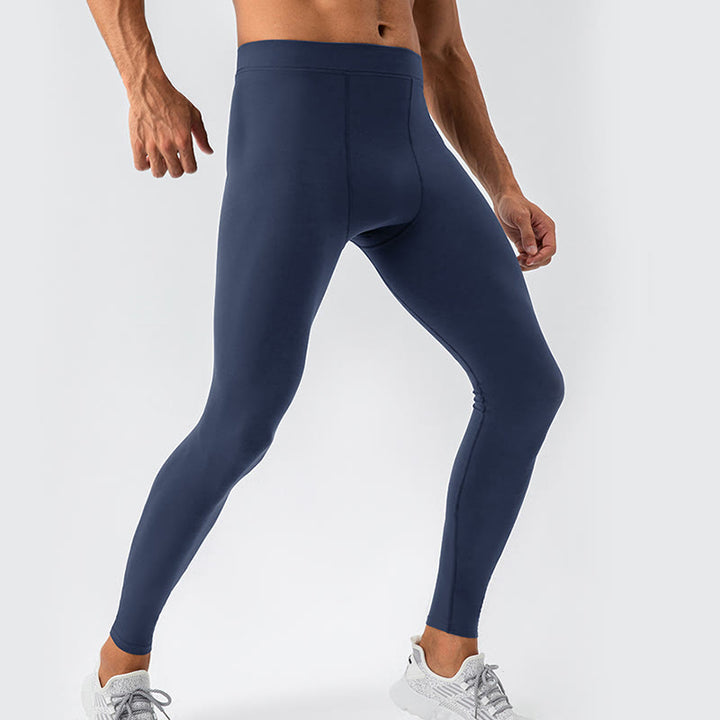 Buddha Stonesプレーン ハイウエスト 伸縮性 通気性 スポーツ メンズ レギンス パンツ - スティールブルー - US/UK/AU44、 EU54 (2XL) - image 28