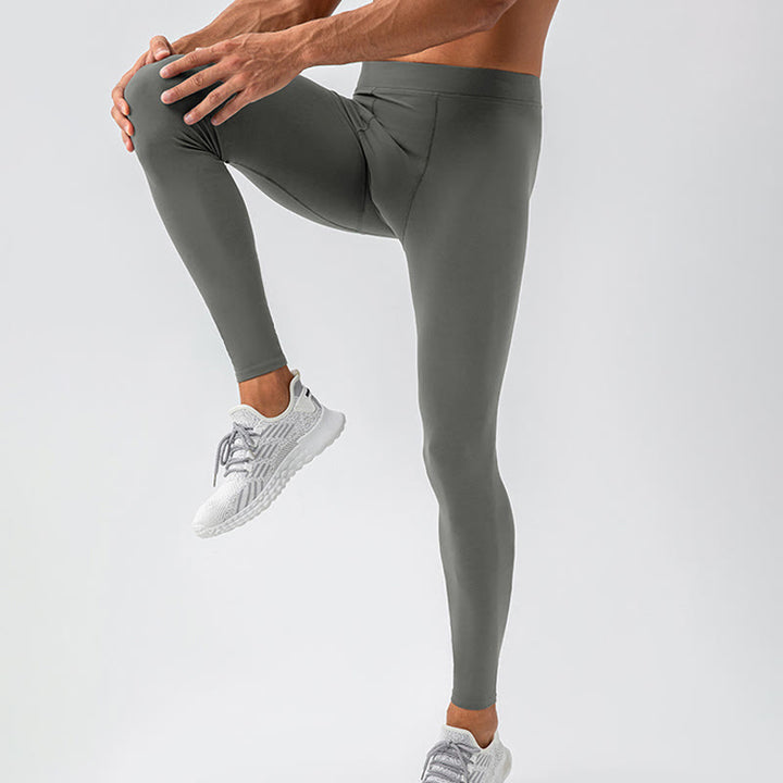 Buddha Stonesプレーン ハイウエスト 伸縮性 通気性 スポーツ メンズ レギンス パンツ - image 12