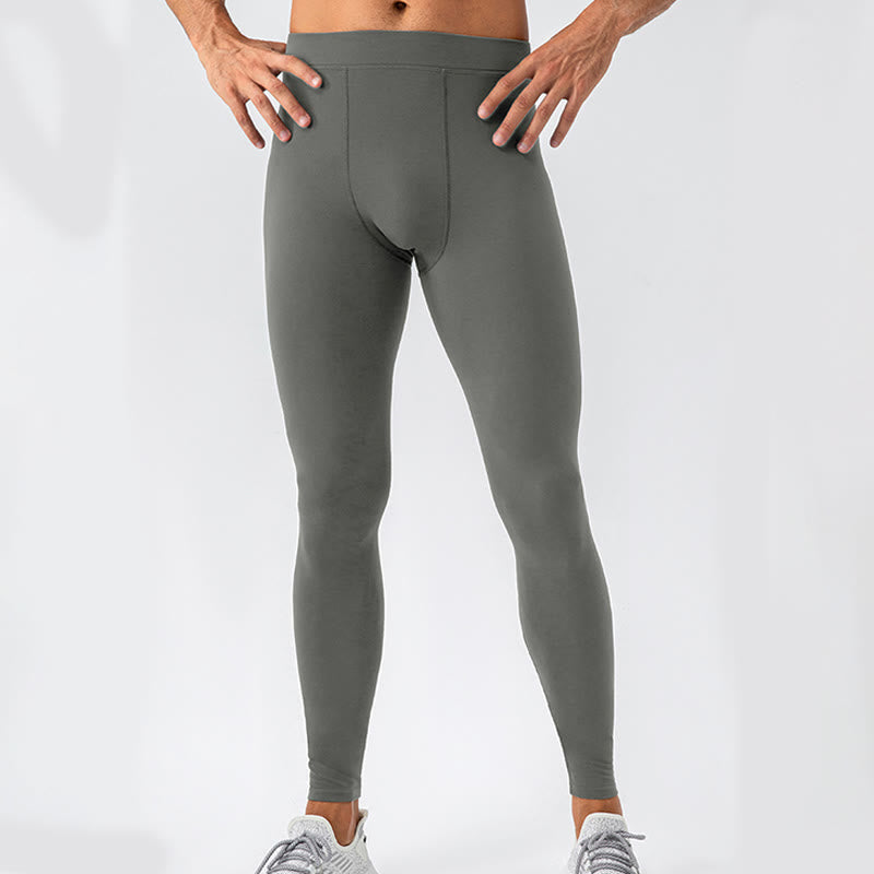 Buddha Stonesプレーン ハイウエスト 伸縮性 通気性 スポーツ メンズ レギンス パンツ - image 14