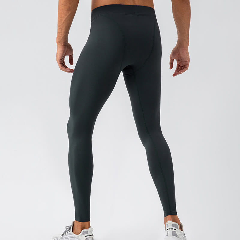 Buddha Stonesプレーン ハイウエスト 伸縮性 通気性 スポーツ メンズ レギンス パンツ - image 19