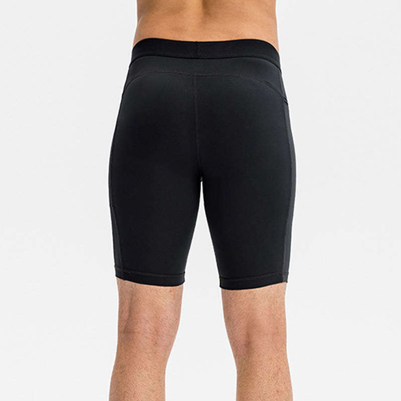 Buddha Stonesメンズ タイト ストレッチ 高伸縮性 速乾 スポーツショーツ ジッパーポケット付き - image 23