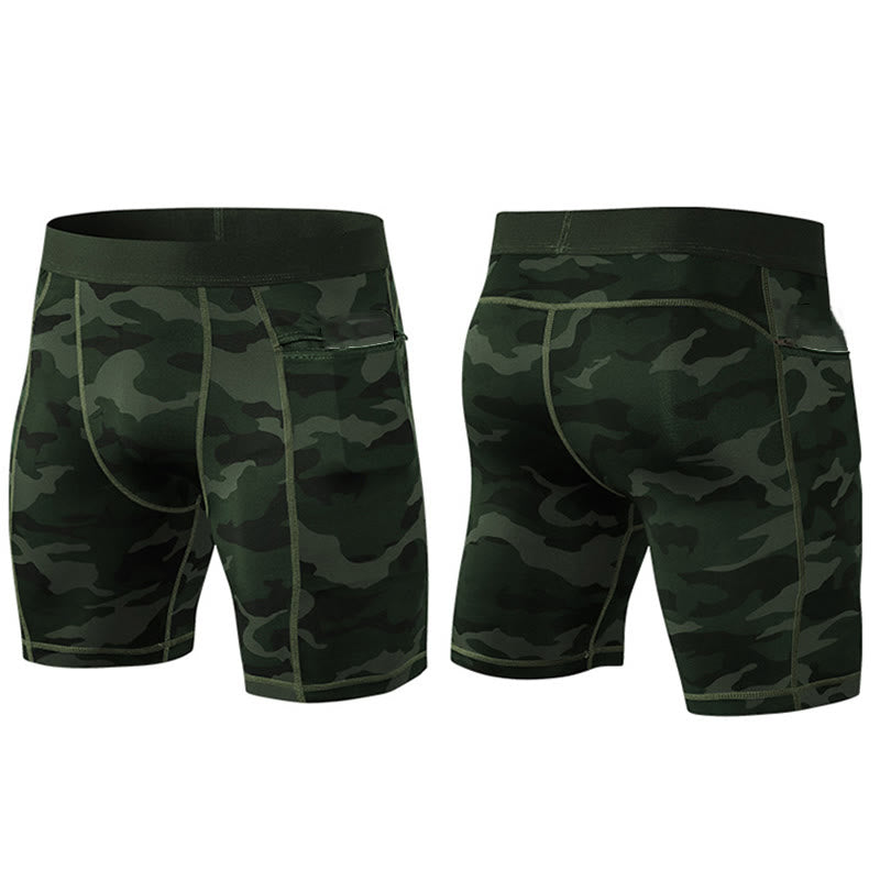 Buddha Stonesメンズ タイト ストレッチ 高伸縮性 速乾 スポーツショーツ ジッパーポケット付き - image 37