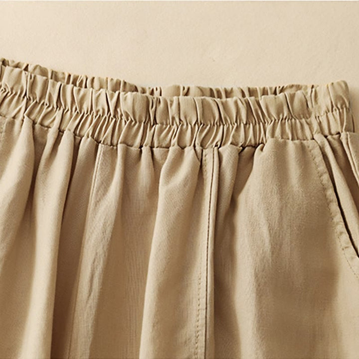 Buddha Stonesカジュアル刺繍パッチワーク生地7-8丈クロップドパンツレディースコットンハーレムパンツポケット付き - image 3