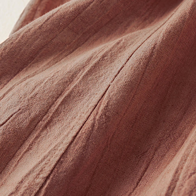 Buddha Stonesカジュアル ルーズ ストレートレッグ 7-8丈 クロップドパンツ レディース コットン ハーレムパンツ ポケット付き - image 6