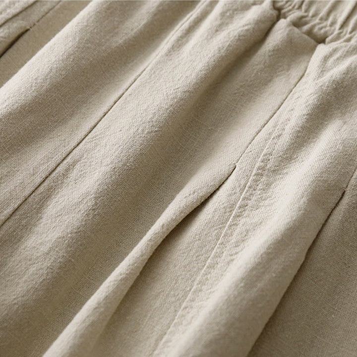 Buddha Stonesカジュアル 無地 7-8丈 レディース コットンリネン ハーレムパンツ ポケット付き - image 3