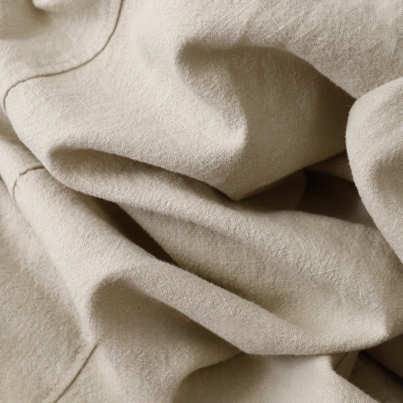 Buddha Stonesカジュアル 無地 7-8丈 レディース コットンリネン ハーレムパンツ ポケット付き - image 8