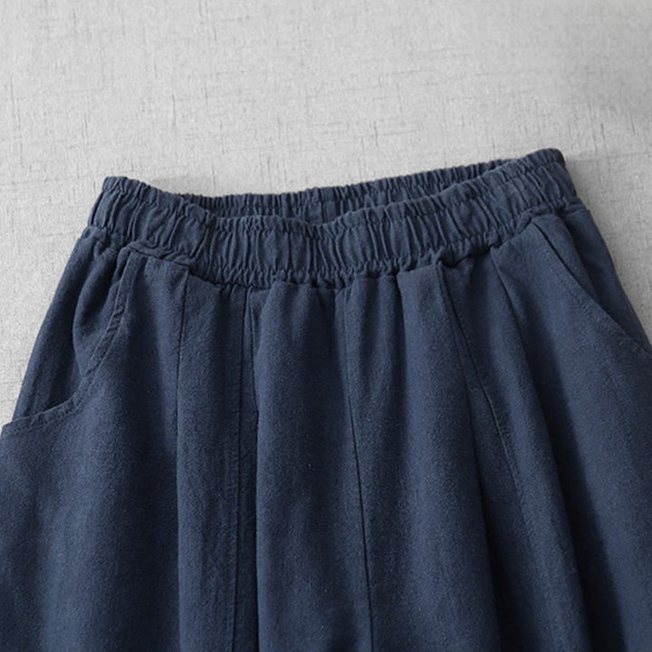 Buddha Stonesカジュアル 無地 7-8丈 レディース コットンリネン ハーレムパンツ ポケット付き - image 24