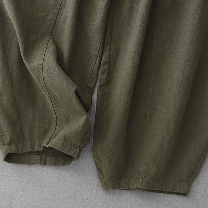 Buddha Stonesカジュアル 無地 7-8丈 レディース コットンリネン ハーレムパンツ ポケット付き - image 29