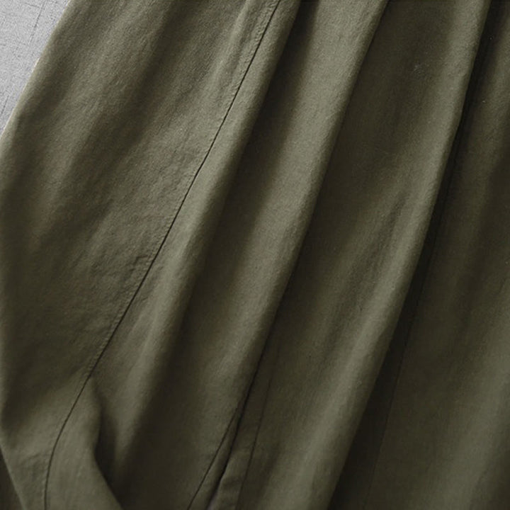 Buddha Stonesカジュアル 無地 7-8丈 レディース コットンリネン ハーレムパンツ ポケット付き - image 30