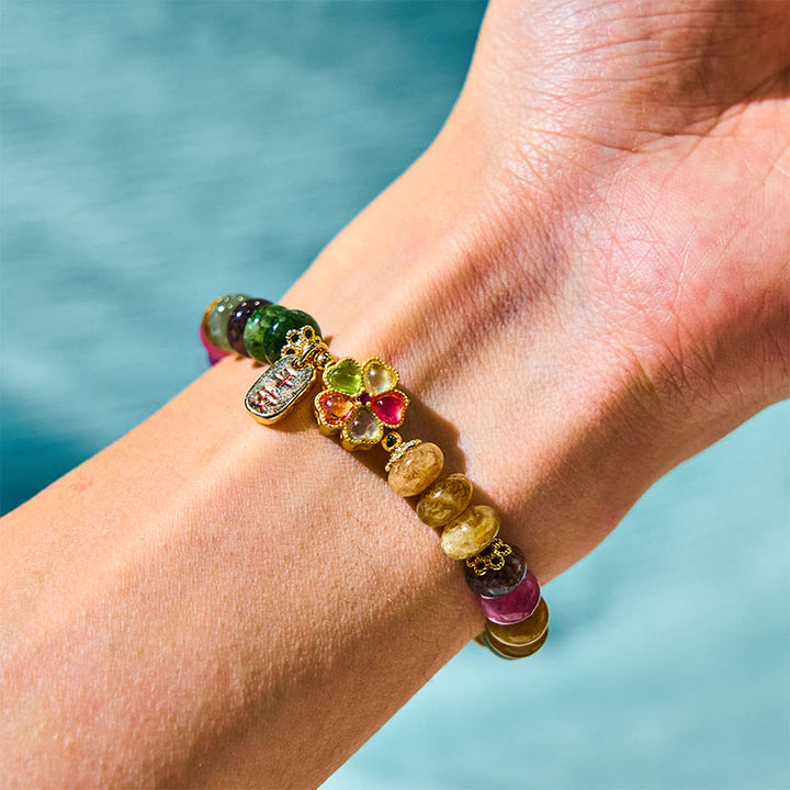 Buddha Stones トルマリン翡翠 安全・健康・愛を願うブレスレット - image 1