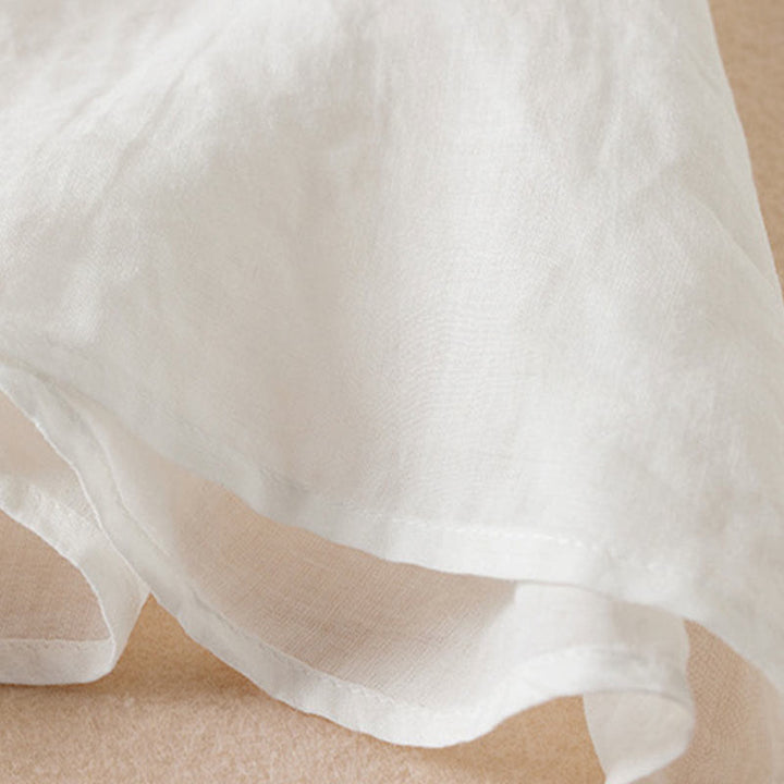 Buddha Stonesカジュアル 刺繍 植物 レディース Vネックデザイン 半袖 コットン混紡シャツ - image 12