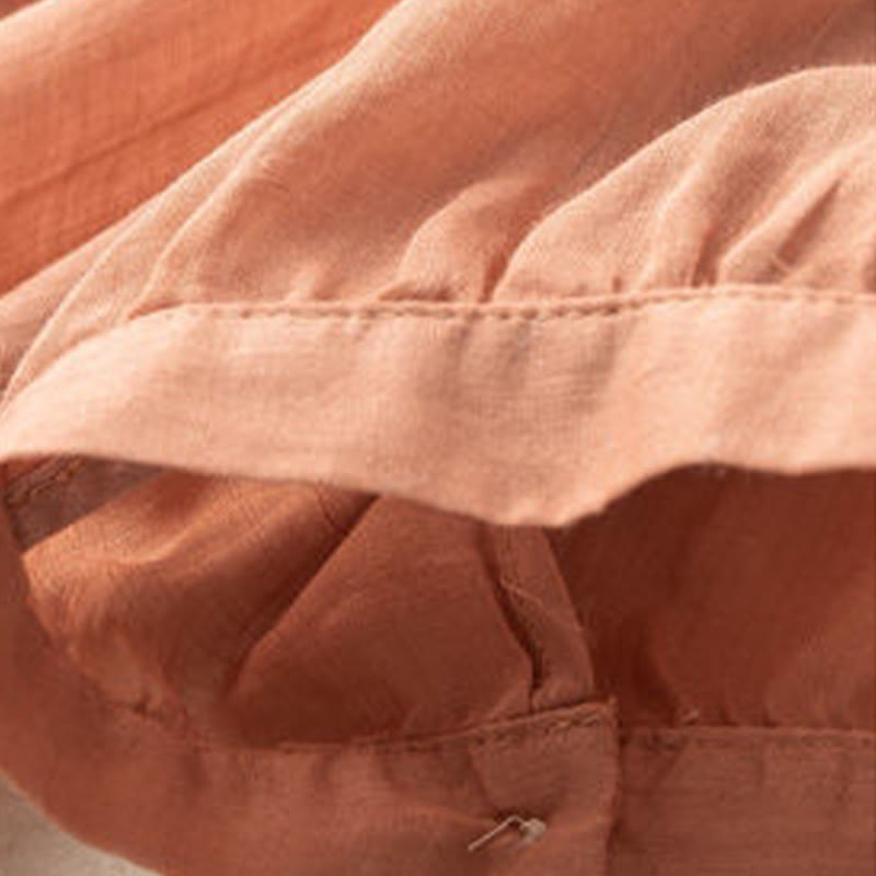 Buddha Stonesカジュアル 刺繍 花柄 レディース Vネックデザイン 半袖 コットンシャツ - image 5