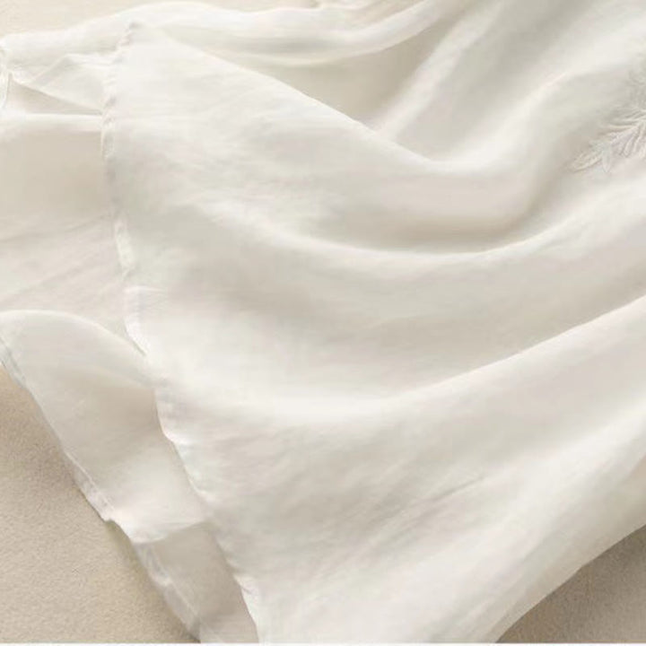 Buddha Stonesカジュアル 刺繍 花柄 レディース Vネックデザイン 半袖 コットンシャツ - image 19