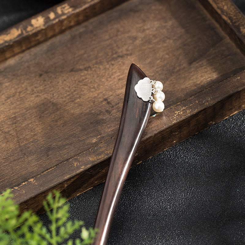 Buddha Stones925スターリングシルバー エボニークラウドパワーヘアピン - image 2