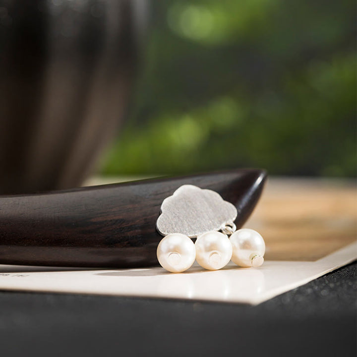 Buddha Stones925スターリングシルバー エボニークラウドパワーヘアピン - image 1