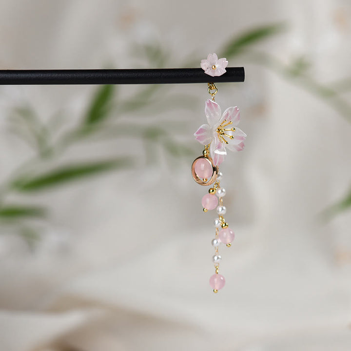 Buddha Stonesの芸術的なスタイルの梨の花のタッセル木製ヘアピン