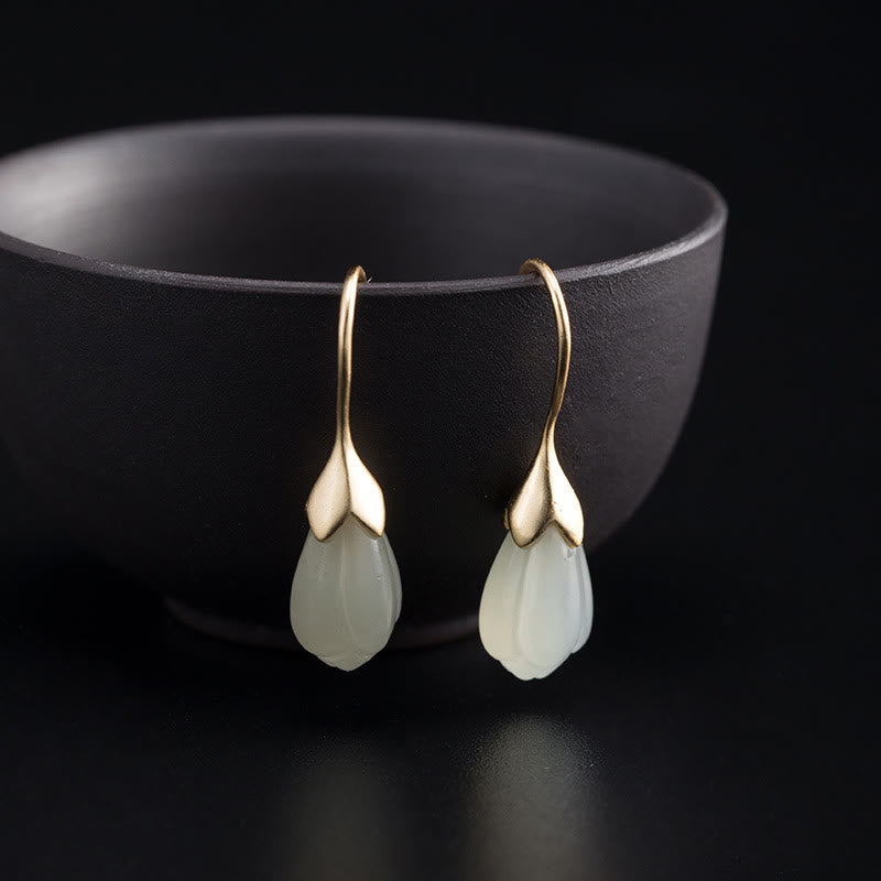 Buddha Stones925スターリングシルバー 和田翡翠 マグノリア アバンダンス ドロップイヤリング - image 1