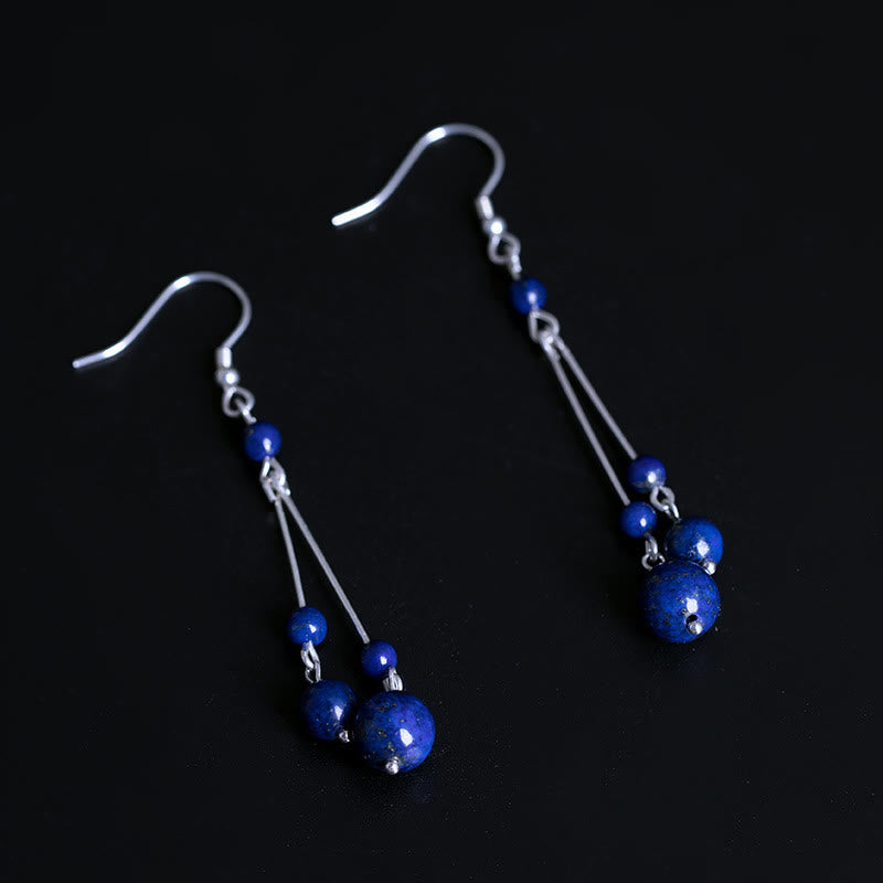 Buddha Stones925スターリングシルバー ラズライトビーズ セレニティ ドロップイヤリング - image 4