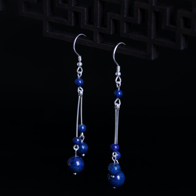 Buddha Stones925スターリングシルバー ラズライトビーズ セレニティ ドロップイヤリング - image 3