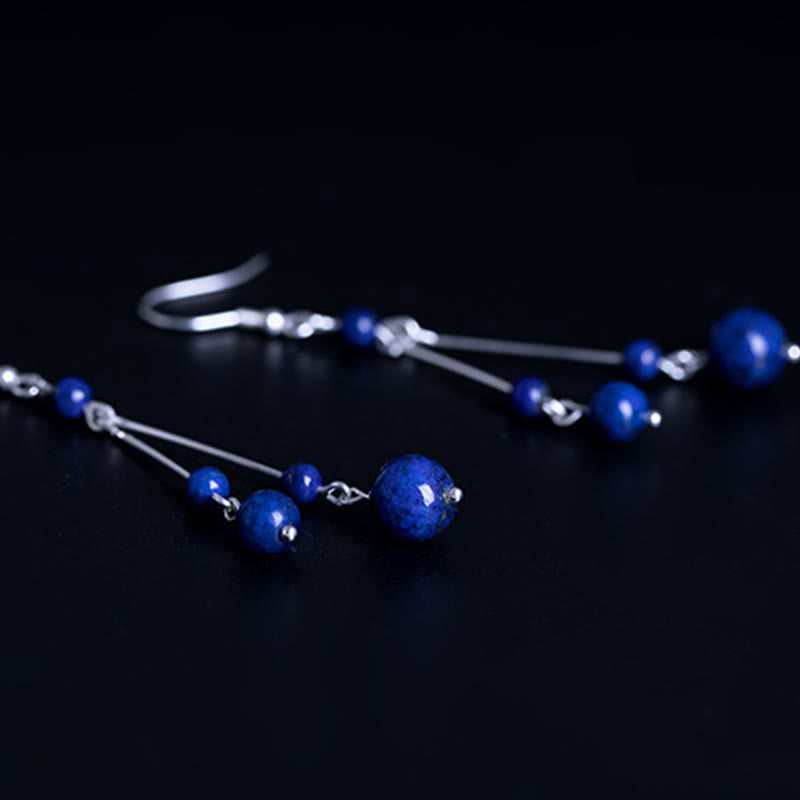 Buddha Stones925スターリングシルバー ラズライトビーズ セレニティ ドロップイヤリング - image 7