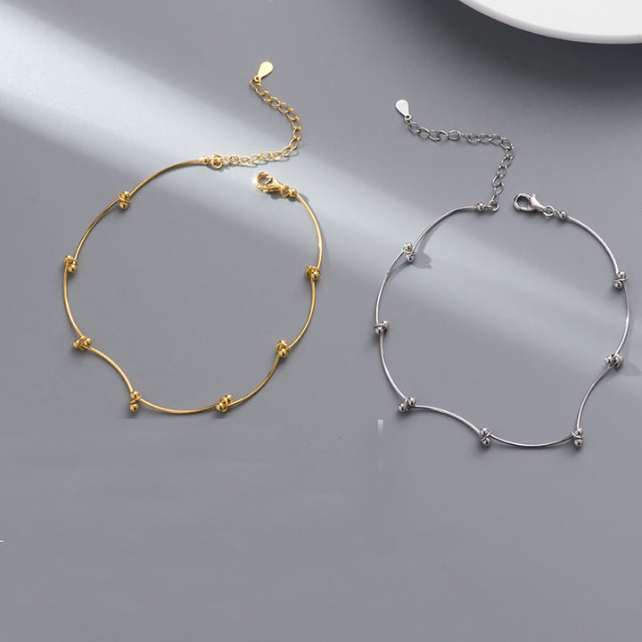 Buddha Stones925 スターリングシルバー シンプルウェーブシェイプ プロテクションアンクレット - image 11