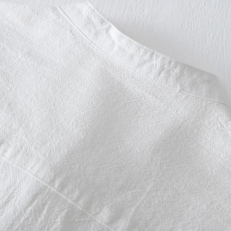 Buddha Stonesカエルボタン マンダリンカラー 刺繍 コットンリネン 半袖 メンズシャツ - image 16