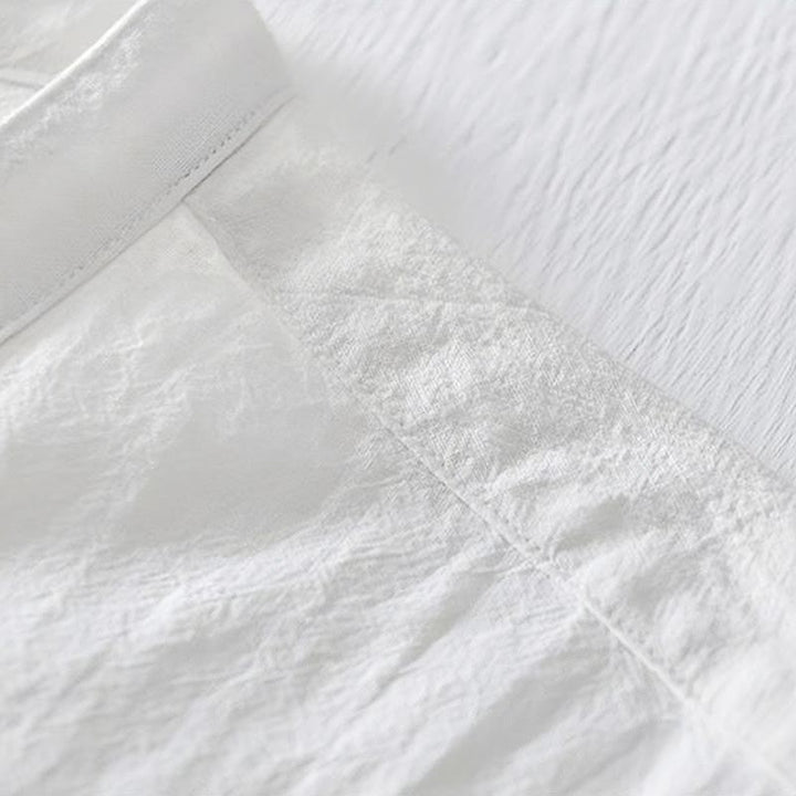 Buddha Stonesカエルボタン マンダリンカラー 刺繍 コットンリネン 半袖 メンズシャツ - image 15