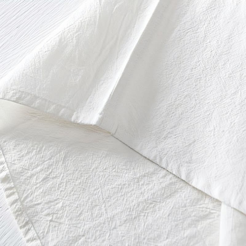 Buddha Stonesカエルボタン マンダリンカラー 刺繍 コットンリネン 半袖 メンズシャツ - image 18