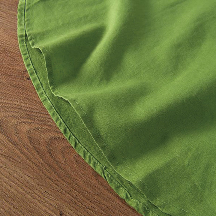 Buddha Stonesソフト刺繍 鶴柄 スタンドカラー コットンリネン ハーフボタン メンズシャツ - image 16