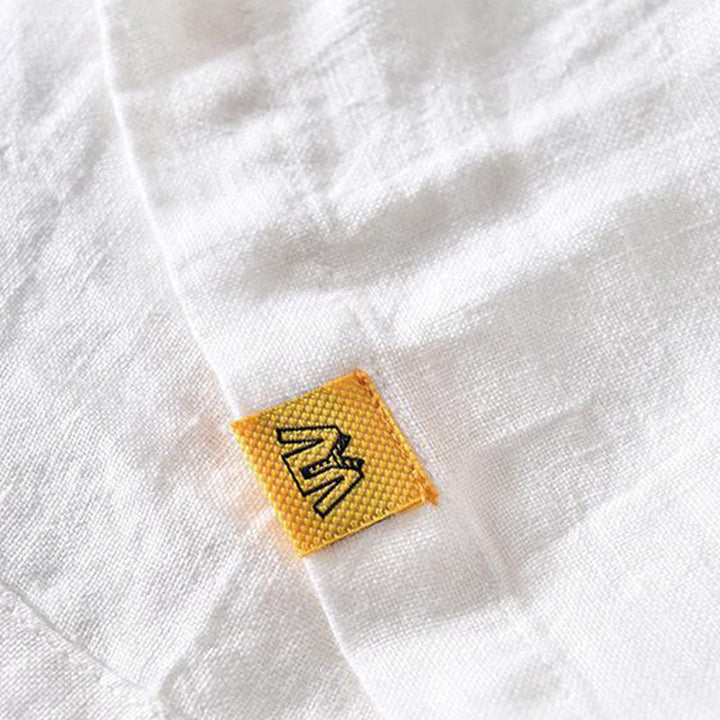 Buddha Stonesシンプルデザイン 半袖 ラペル リネン ハーフボタン メンズシャツ - image 10