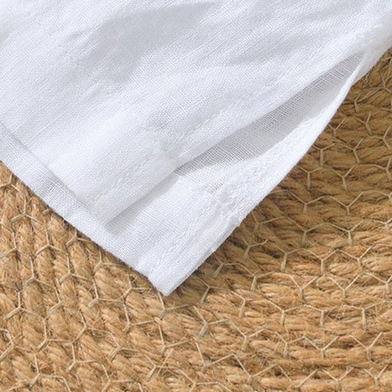 Buddha Stonesカジュアル 無地 Vネック 半袖 リネン メンズ シャツ - image 25