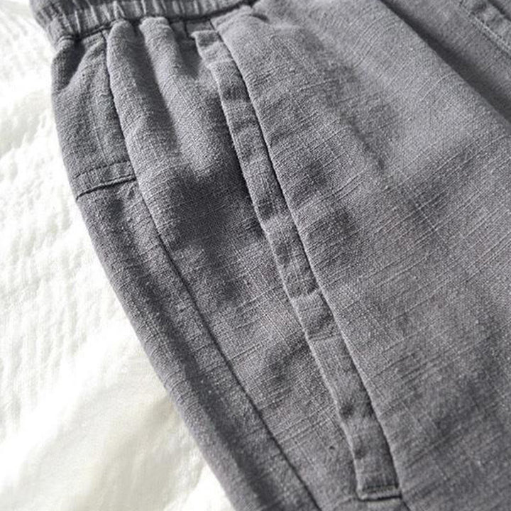 Buddha Stonesのドローストリングシンプルデザイン7-8丈コットンリネンメンズパンツポケット付き - image 12