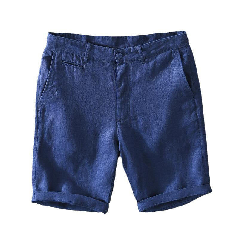 Buddha Stones無地 ドローストリング リネン メンズ ショートパンツ ポケット付き - image 17